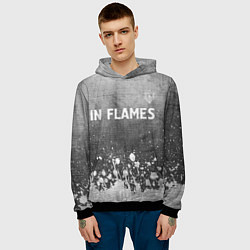 Толстовка-худи мужская In Flames - grey gradient посередине, цвет: 3D-черный — фото 2