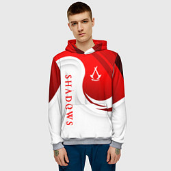 Толстовка-худи мужская Assassins creed - shadows, цвет: 3D-меланж — фото 2