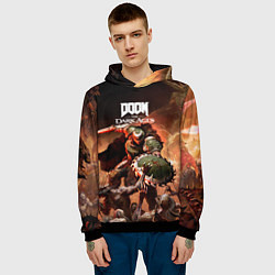Толстовка-худи мужская Doom slayer Doom the dark ages, цвет: 3D-черный — фото 2
