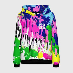 Толстовка-худи мужская Colorful abstraction - aloha, цвет: 3D-черный