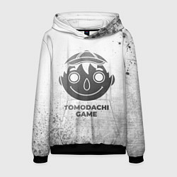 Толстовка-худи мужская Tomodachi Game - white gradient, цвет: 3D-черный