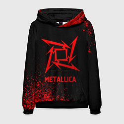 Толстовка-худи мужская Metallica - red gradient, цвет: 3D-черный