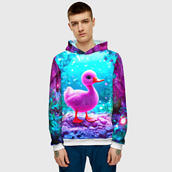 Толстовка-худи мужская Утеночек, цвет: 3D-белый — фото 2