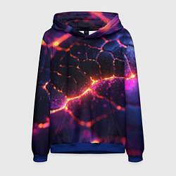 Толстовка-худи мужская Текстура вулкана, цвет: 3D-синий