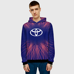 Толстовка-худи мужская Toyota red energy, цвет: 3D-черный — фото 2