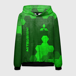 Мужская толстовка Mitsubishi - green gradient вертикально