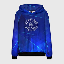 Толстовка-худи мужская Ajax blue poly, цвет: 3D-черный