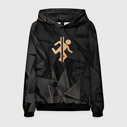 Толстовка-худи мужская Portal golden poly, цвет: 3D-черный