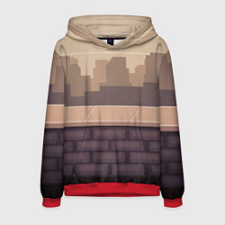 Толстовка-худи мужская Смотровая площадка, цвет: 3D-красный