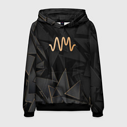 Толстовка-худи мужская Arctic Monkeys golden poly, цвет: 3D-черный