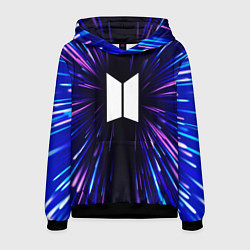 Толстовка-худи мужская BTS neon energy, цвет: 3D-черный
