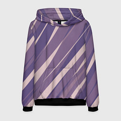 Толстовка-худи мужская Фиолетовый абстрактные полосы, цвет: 3D-черный