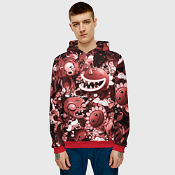 Толстовка-худи мужская Растения против зомби в красном цвете, цвет: 3D-красный — фото 2