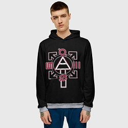 Толстовка-худи мужская 30 Seconds to Mars - poster, цвет: 3D-меланж — фото 2