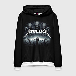 Толстовка-худи мужская Metallica thrash metal - gesture, цвет: 3D-белый