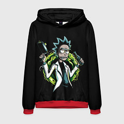 Толстовка-худи мужская Rick with gun, цвет: 3D-красный