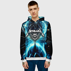 Толстовка-худи мужская Neon glow - Metallica, цвет: 3D-белый — фото 2