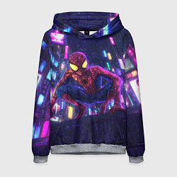 Толстовка-худи мужская Человек паук с желтыми глазами, цвет: 3D-меланж