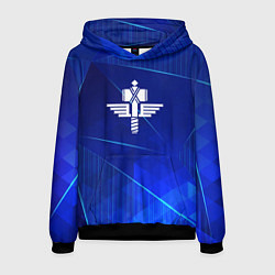 Толстовка-худи мужская Manowar blue poly, цвет: 3D-черный