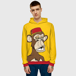 Толстовка-худи мужская NFT ape monkey, цвет: 3D-красный — фото 2