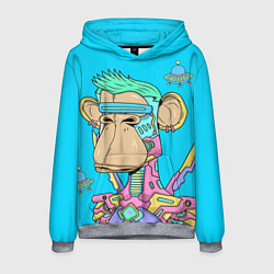 Толстовка-худи мужская NFT cyber ape UFO, цвет: 3D-меланж