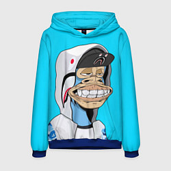 Толстовка-худи мужская NFT ape in the hood, цвет: 3D-синий