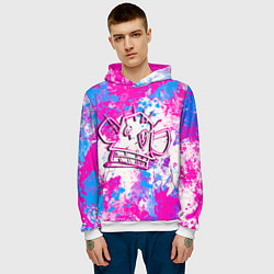 Толстовка-худи мужская Мартышка Джинкс - Arcane, цвет: 3D-белый — фото 2