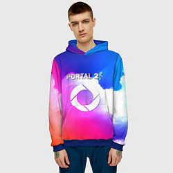 Толстовка-худи мужская Portal закат, цвет: 3D-синий — фото 2