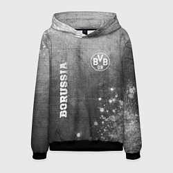 Толстовка-худи мужская Borussia - grey gradient вертикально, цвет: 3D-черный