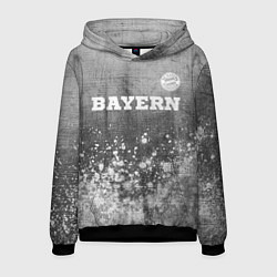 Толстовка-худи мужская Bayern - grey gradient посередине, цвет: 3D-черный