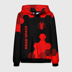 Толстовка-худи мужская Dead Space - red gradient вертикально, цвет: 3D-черный