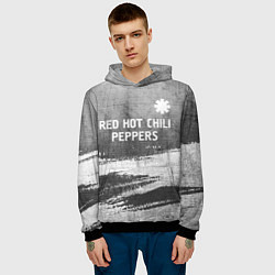 Толстовка-худи мужская Red Hot Chili Peppers - grey gradient посередине, цвет: 3D-черный — фото 2