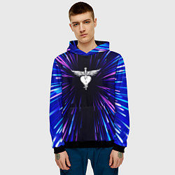 Толстовка-худи мужская Bon Jovi neon energy, цвет: 3D-черный — фото 2