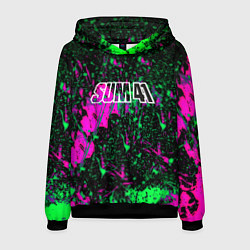 Толстовка-худи мужская Sum 41 неоновые краски, цвет: 3D-черный