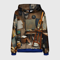 Толстовка-худи мужская Мастерская художника, цвет: 3D-синий