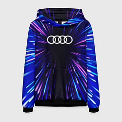 Толстовка-худи мужская Audi neon energy, цвет: 3D-черный