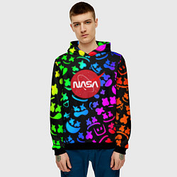 Толстовка-худи мужская Marshmello x NASA gradient, цвет: 3D-черный — фото 2