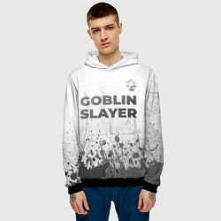 Толстовка-худи мужская Goblin Slayer - white gradient посередине, цвет: 3D-черный — фото 2