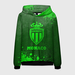 Толстовка-худи мужская Monaco - green gradient, цвет: 3D-черный