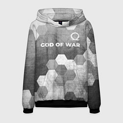 Толстовка-худи мужская God of War - grey gradient посередине, цвет: 3D-черный