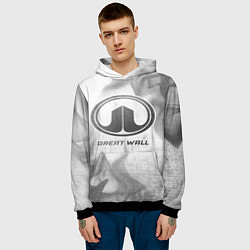 Толстовка-худи мужская Great Wall - white gradient, цвет: 3D-черный — фото 2