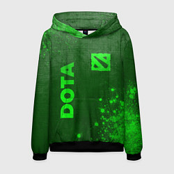 Толстовка-худи мужская Dota - green gradient вертикально, цвет: 3D-черный