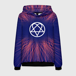 Толстовка-худи мужская HIM red energy, цвет: 3D-черный