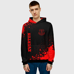 Толстовка-худи мужская Everton - red gradient вертикально, цвет: 3D-черный — фото 2
