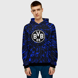 Толстовка-худи мужская Borussia blue energy, цвет: 3D-черный — фото 2