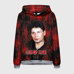 Толстовка-худи мужская Сектор газа фото Юрий Хой, цвет: 3D-меланж