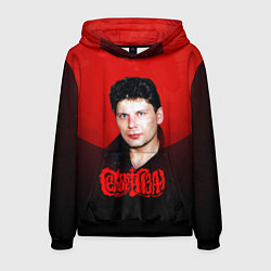 Толстовка-худи мужская Юрий Клинских красная луна, цвет: 3D-черный