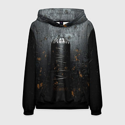 Толстовка-худи мужская Черная боксерская груша, цвет: 3D-черный