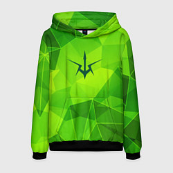 Толстовка-худи мужская Code Geass green poly, цвет: 3D-черный