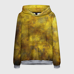 Толстовка-худи мужская Золотая ржавая текстура, цвет: 3D-меланж